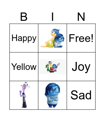 Emotions/Feelings Bingo Card