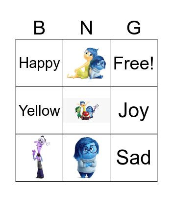 Emotions/Feelings Bingo Card