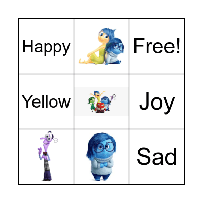 Emotions/Feelings Bingo Card