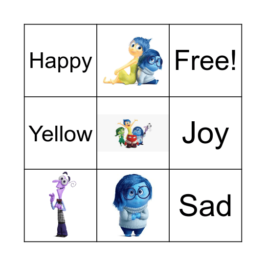Emotions/Feelings Bingo Card