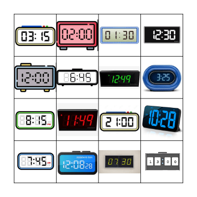 The Digital Time Bingo Card