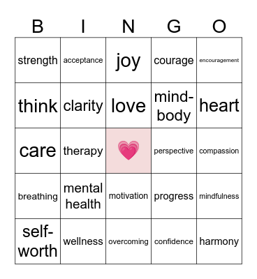 Wellness Week Bingo Card