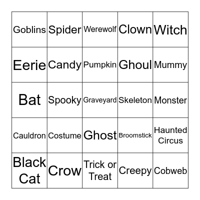 HALLOWEEN BINGO Card