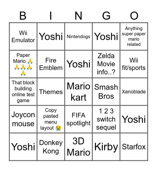 Switch 2 Direct Bingo Card
