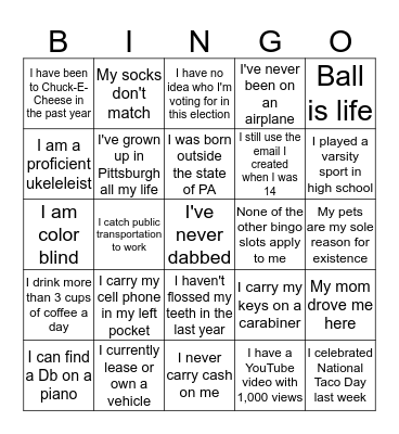 Signatures for a Gift Card! Bingo Card