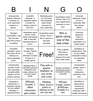MCP Bingo Card