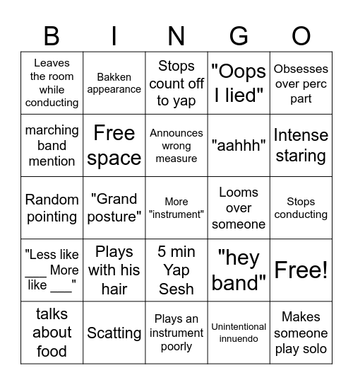 Secret Hausa Bingo Card