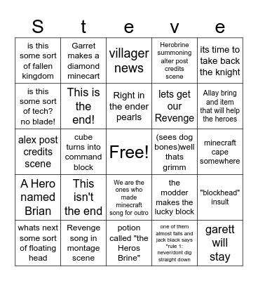 I... am Bingo Card
