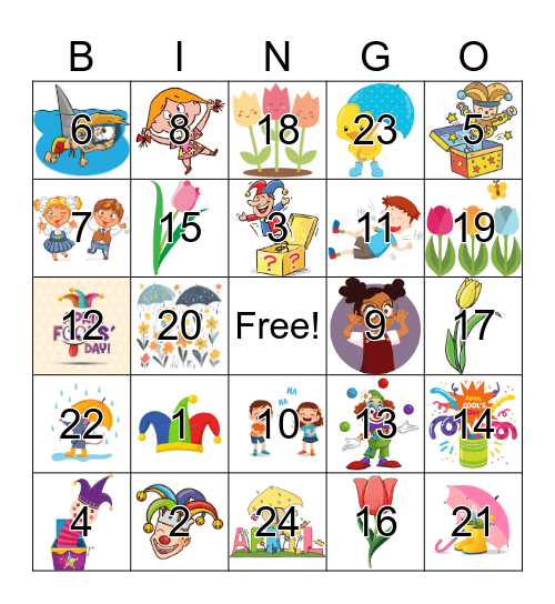 Hello April Bingo Card