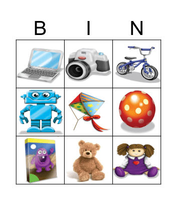 My Favorite Toys Bingo Card