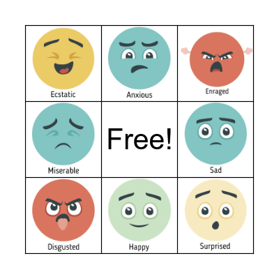 Emotions Bingo Card