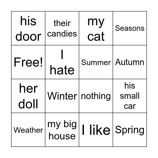 Bingo Card