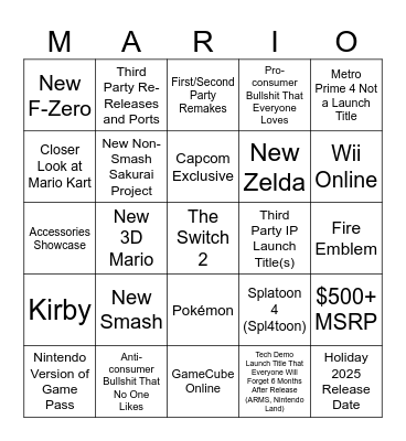 Bingo Card