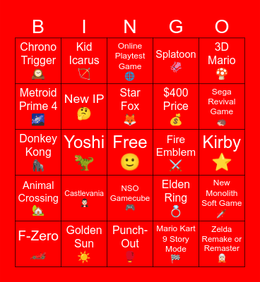 SWITCH IT UP LIKE NINTENDO Bingo Card