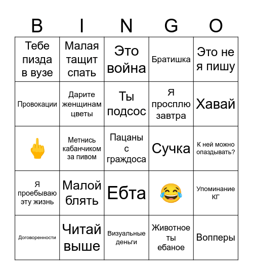 ДЕКСЛ БИНГО Bingo Card