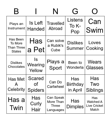 Bingo Card