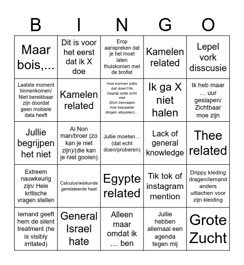 Loay Bingo Card