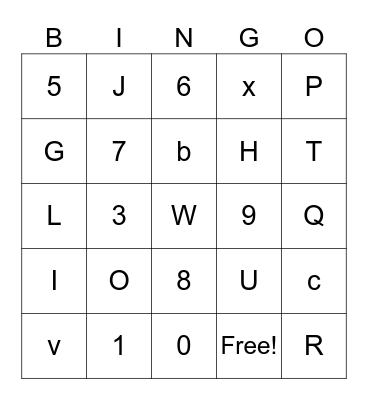 Wedding Guest Bingo Card