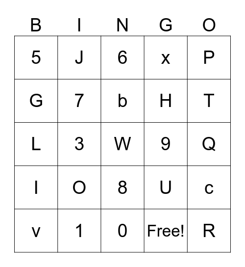 Wedding Guest Bingo Card