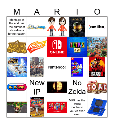 Switch 2 Direct Bingo Card