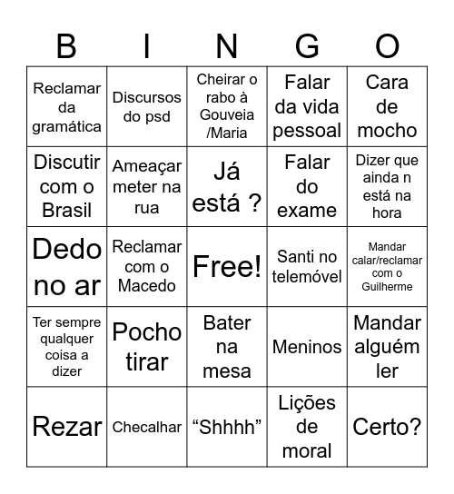 Anabelingo Bingo Card