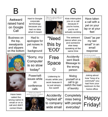 April Bingo Card