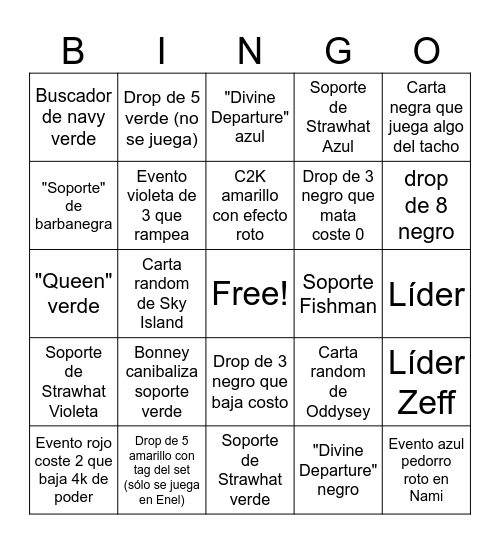 OP12 Bingo Card