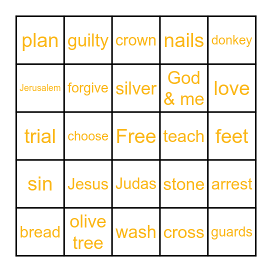HAPPY EASTER Bingo Card