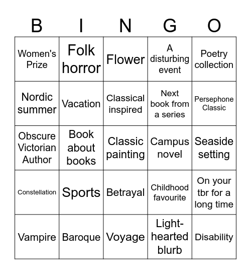 Summer Bingo 2025 Bingo Card