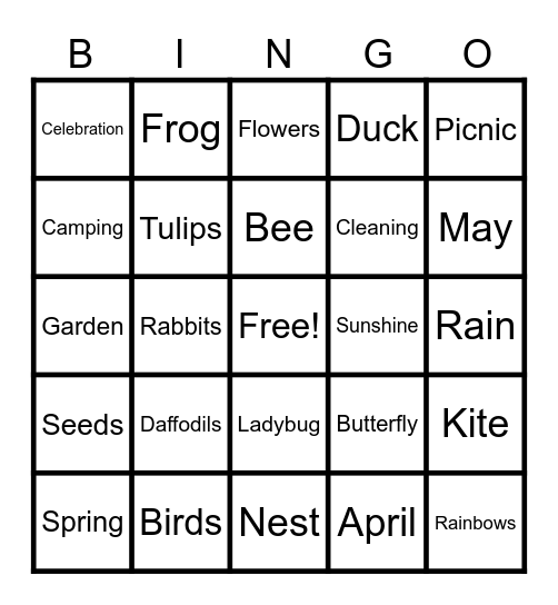 TRIO Spring Bingo Card