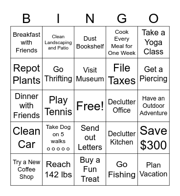 April 2025 Bingo Card