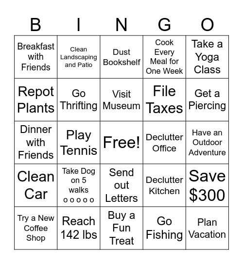 April 2025 Bingo Card