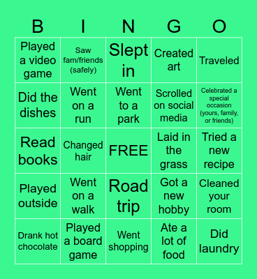 ~*Back from Spring Break BINGO!*~ Bingo Card