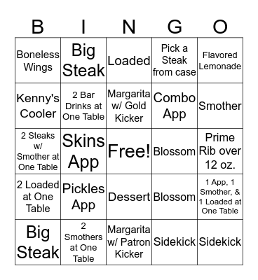 TXRH Racine!! Bingo Card