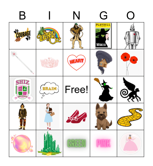 Wicked Oz Fest Bingo Card