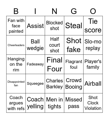 Bball Bingo Card
