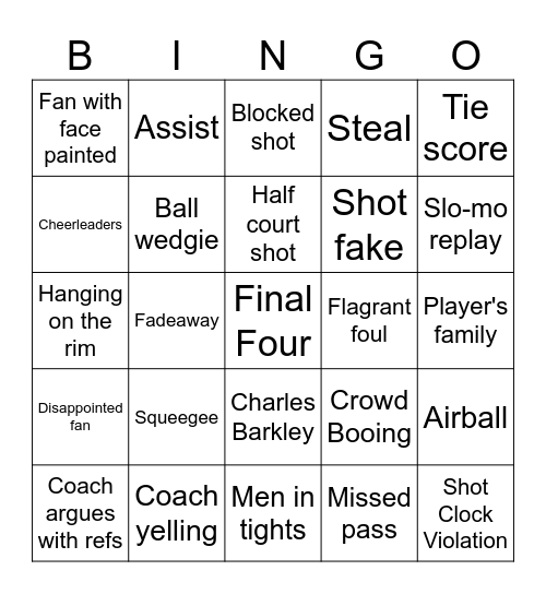 Bball Bingo Card