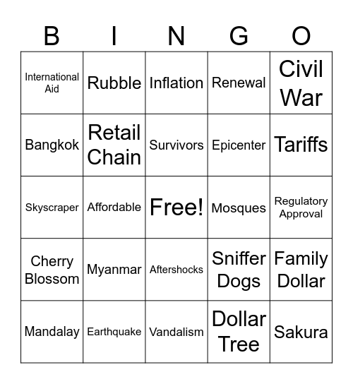 CNN 10 3/31/25 Bingo Card