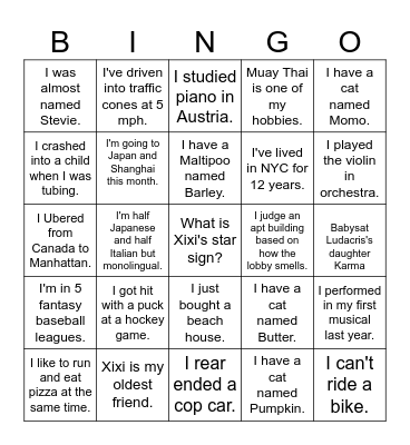 Idean Bingo Card