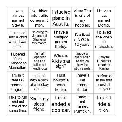 Idean Bingo Card
