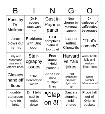 Anything Goes tech bingo Card