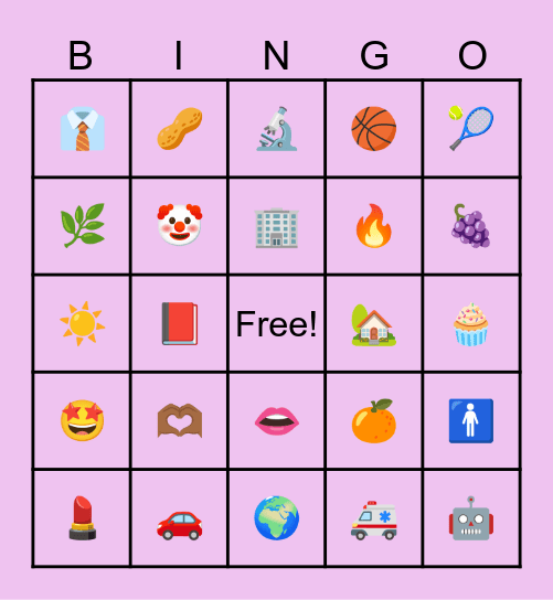Color-Based Gender Bingo Card