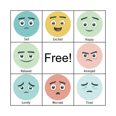 Emotions Bingo Card