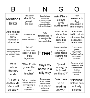 Oscar BINGO! Bingo Card