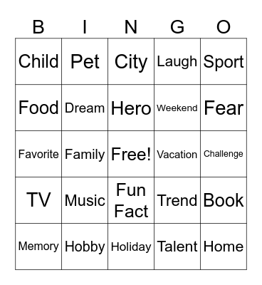 Get to Know Your Coworkers! Bingo Card