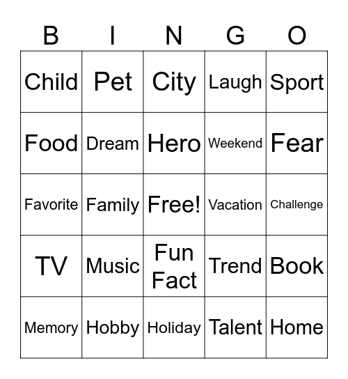 Get to Know Your Coworkers! Bingo Card