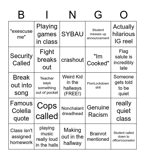 Ferris bingo Card
