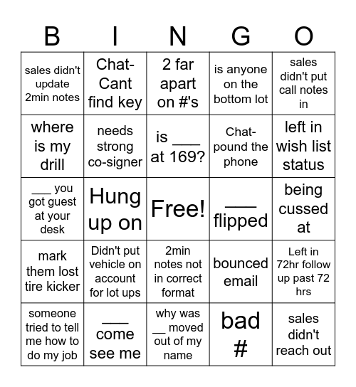 BDC BINGO Card