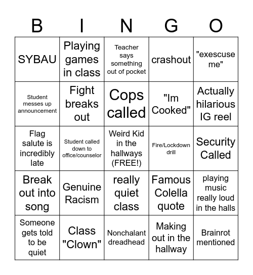 Ferris bingo Card