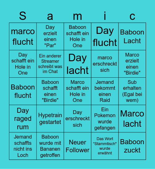 Stammtisch Bingo Card